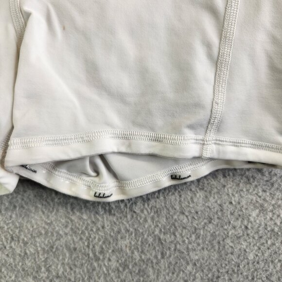 Lululemon Skort Womens 6 White Pace Rival Skirt Owasso Oklahoma Cheer Leading - Picture 5 of 15